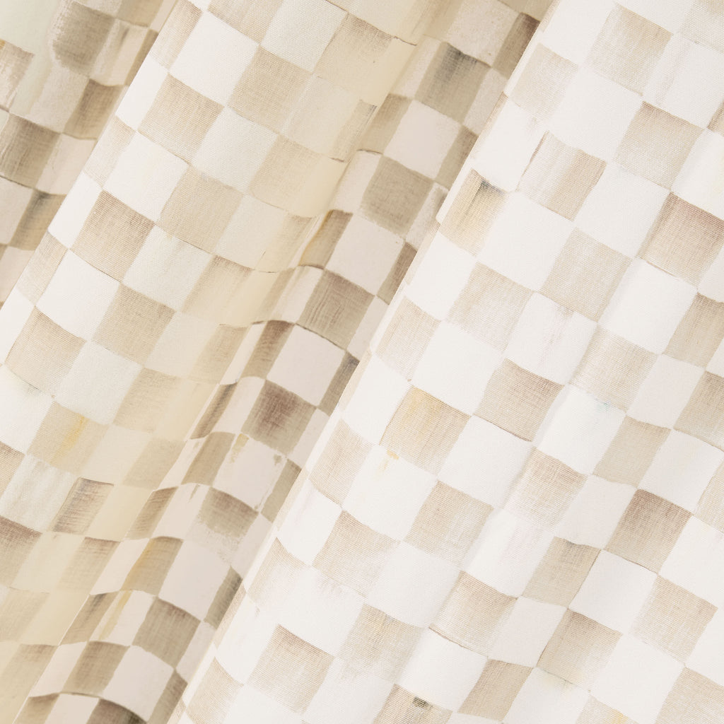 Mocha Check 84¡å Grommet Curtain Panel