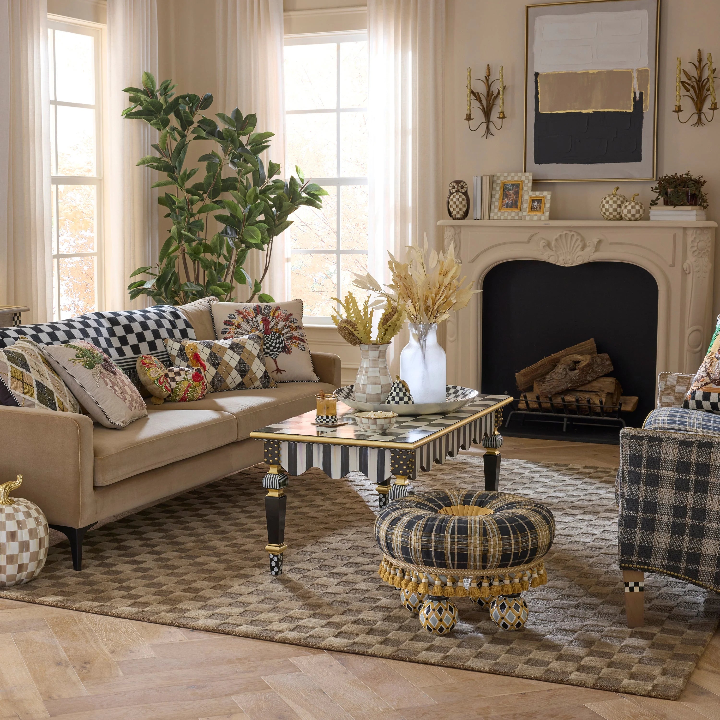 Cocoa Checkerboard 8¡ä x 10¡ä Rug