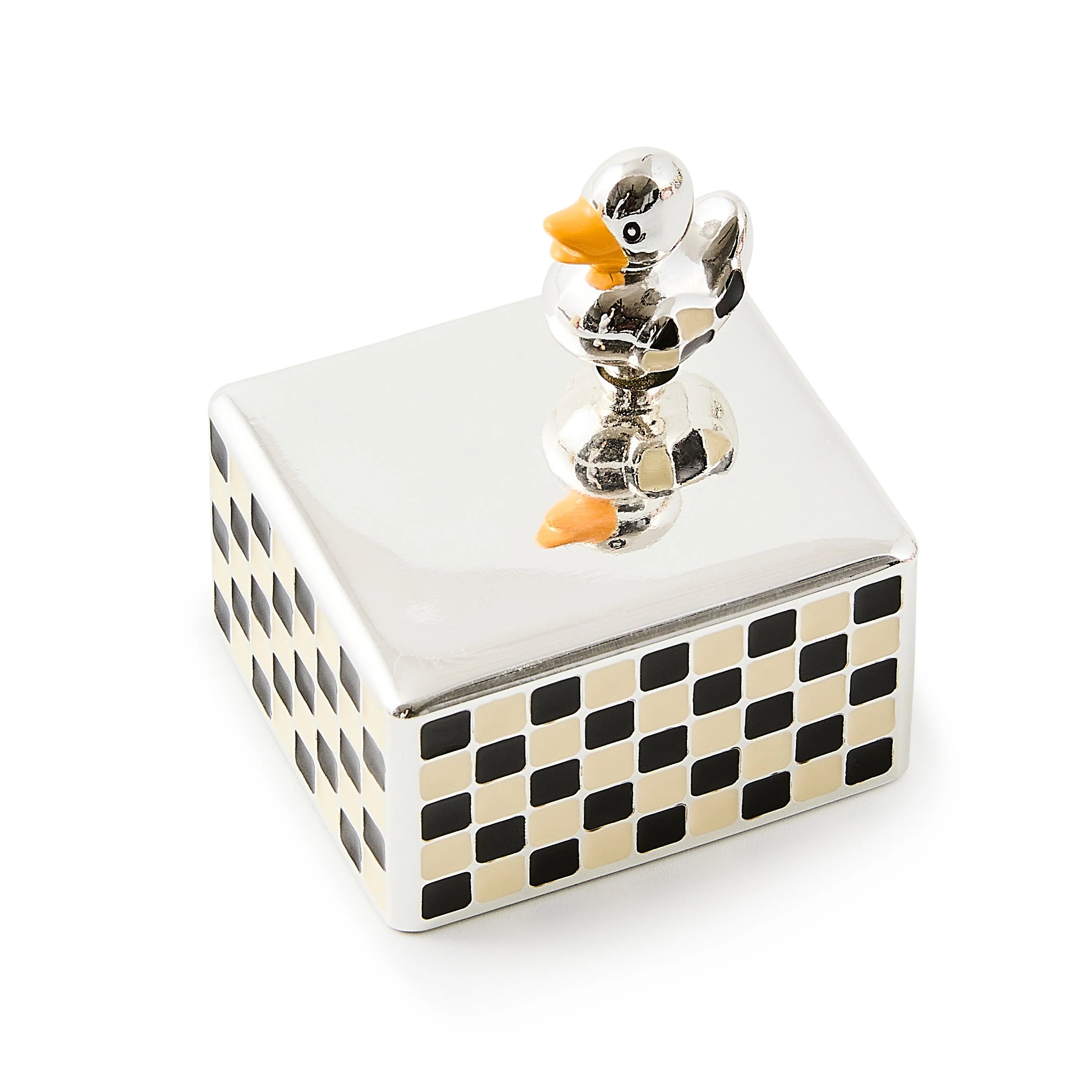 Duck Silver Plated Music Box