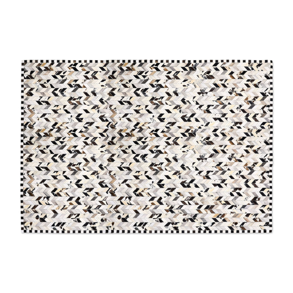 Black Herringbone Hair on Hide 8¡ä x 10¡ä Rug