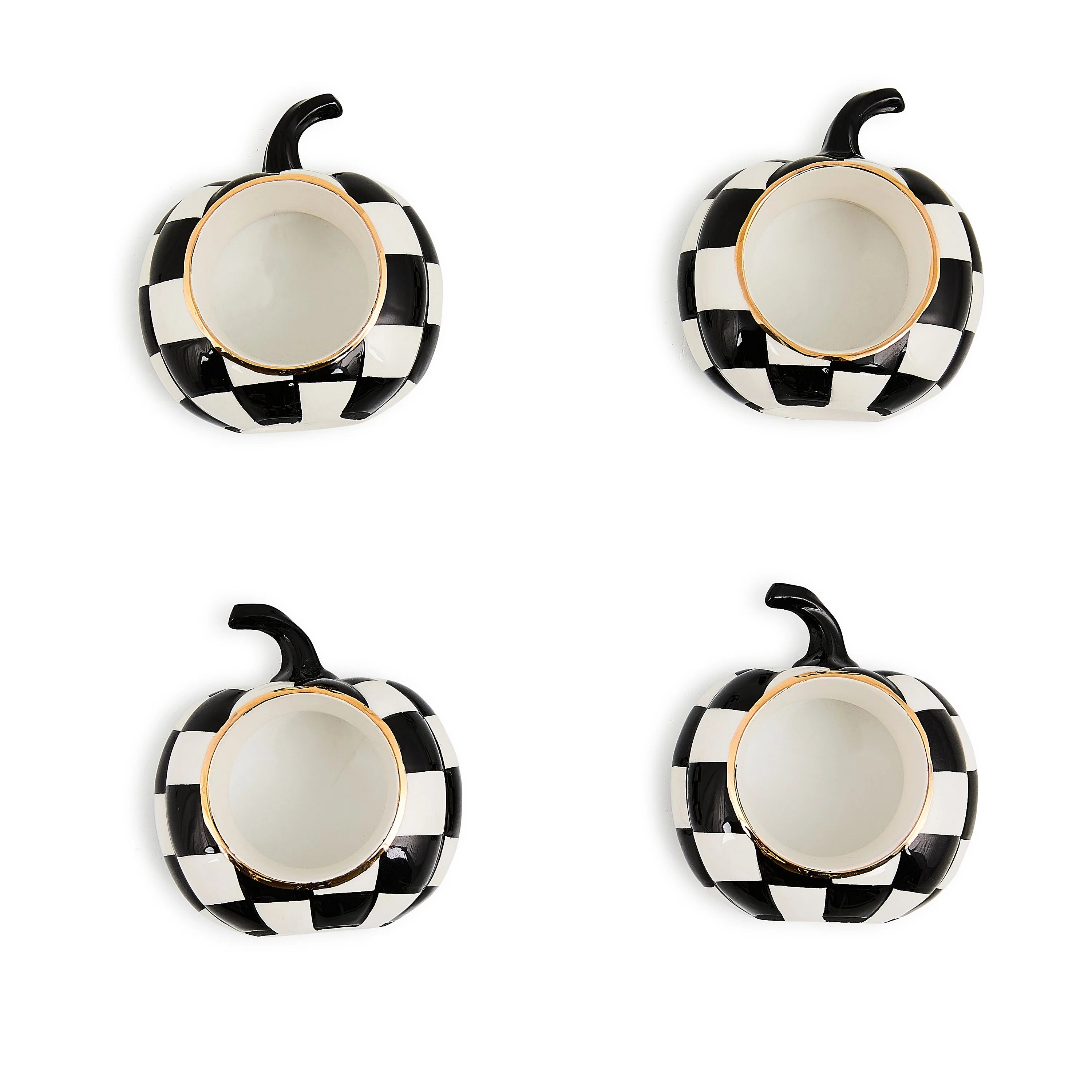 Courtly Check Pumpkin Napkin Rings, Set of 4