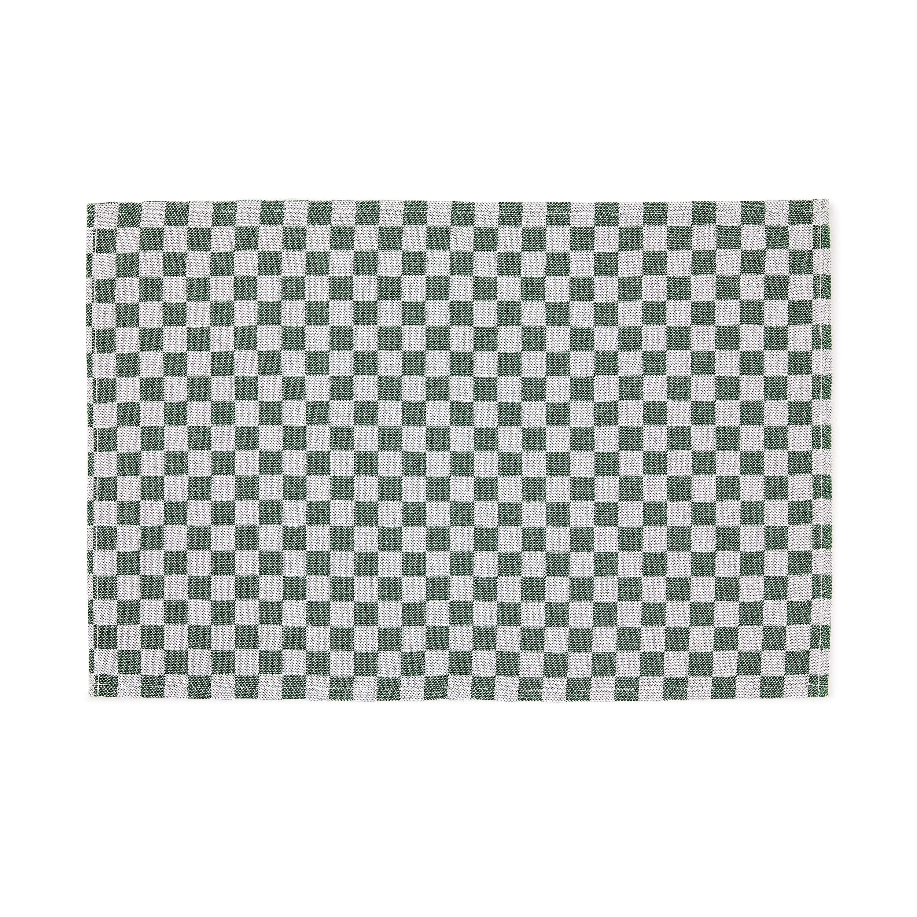Dark Green Check Placemat, Set of 4