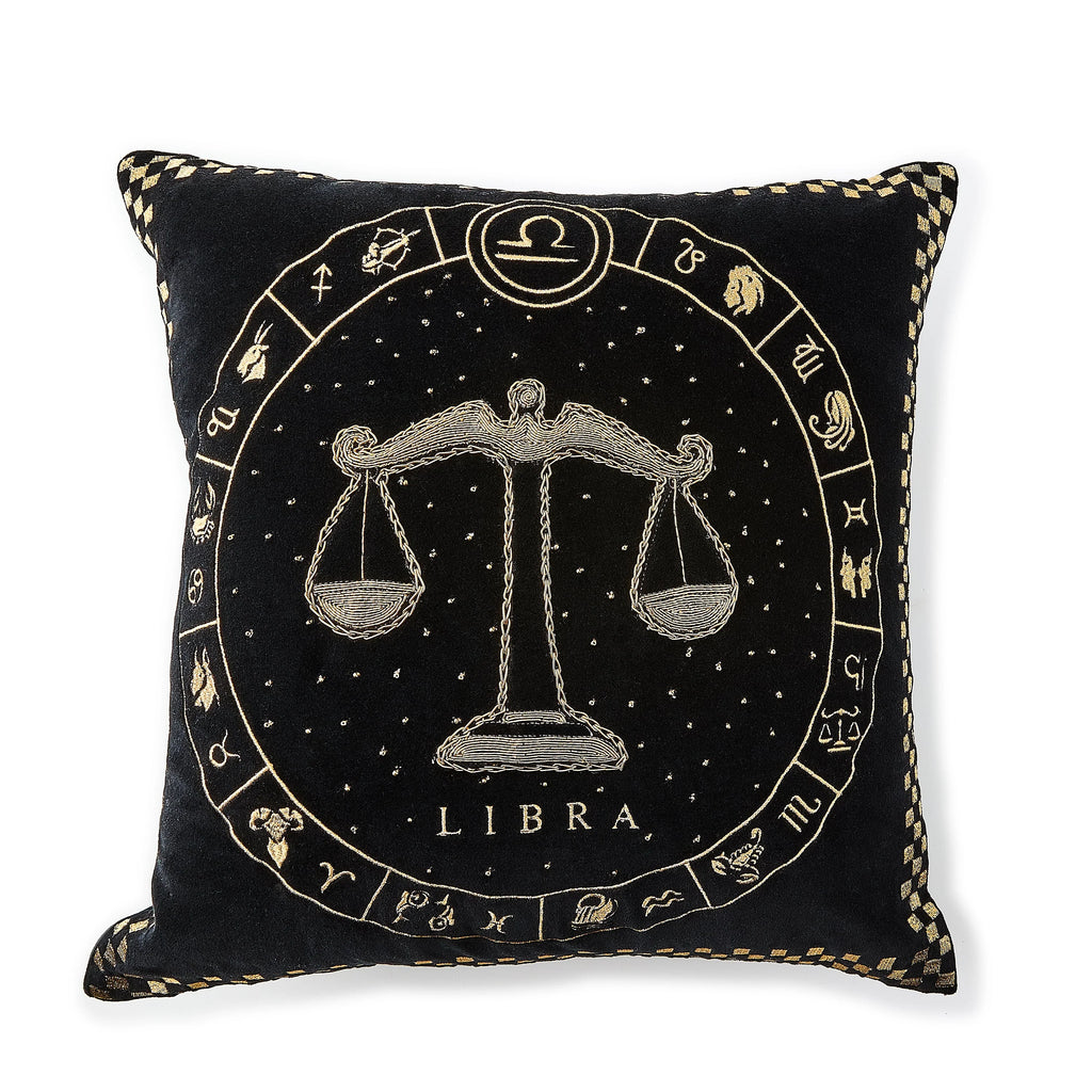 Libra Zodiac Throw Pillow