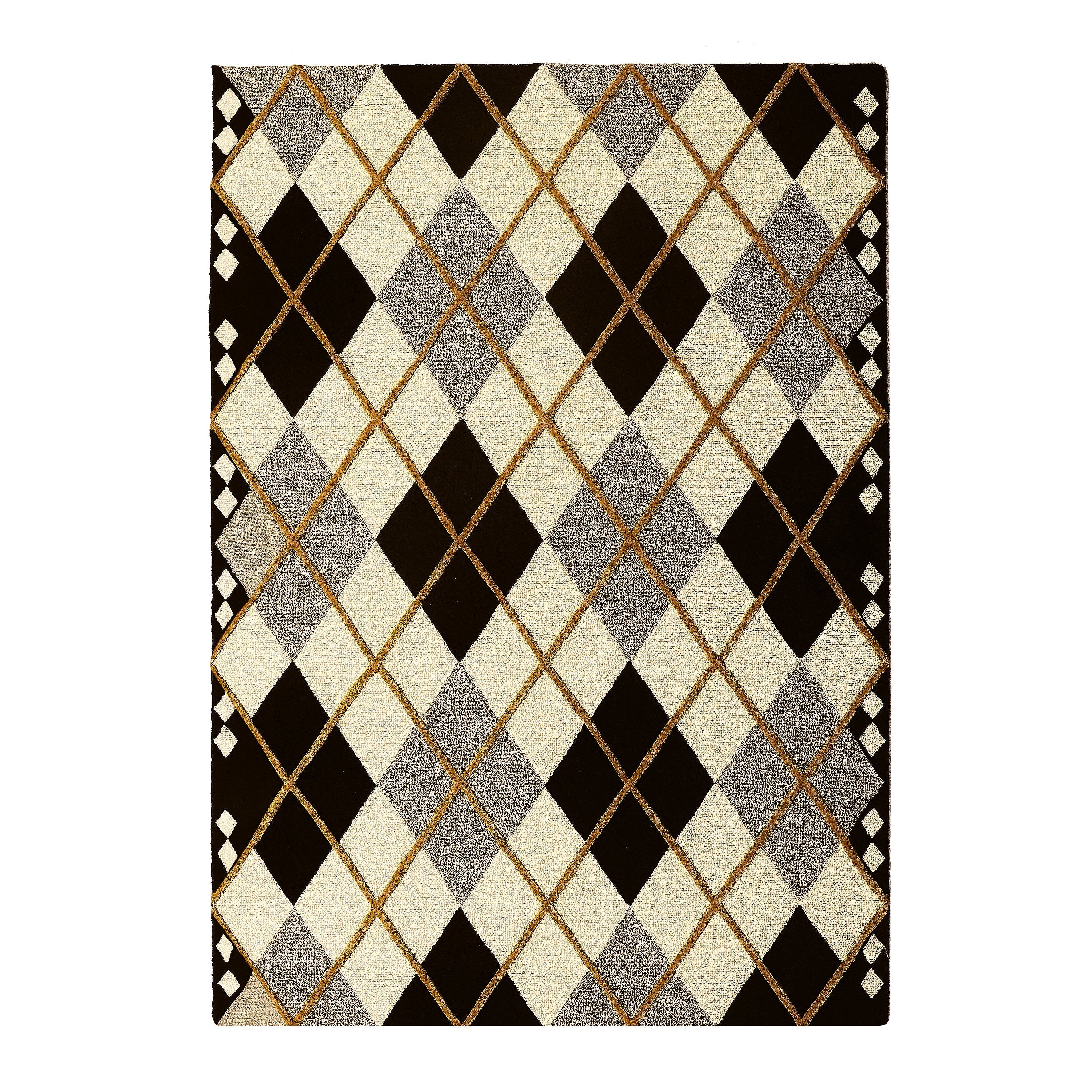 Cream Argyle 5¡ä x 8¡ä Rug