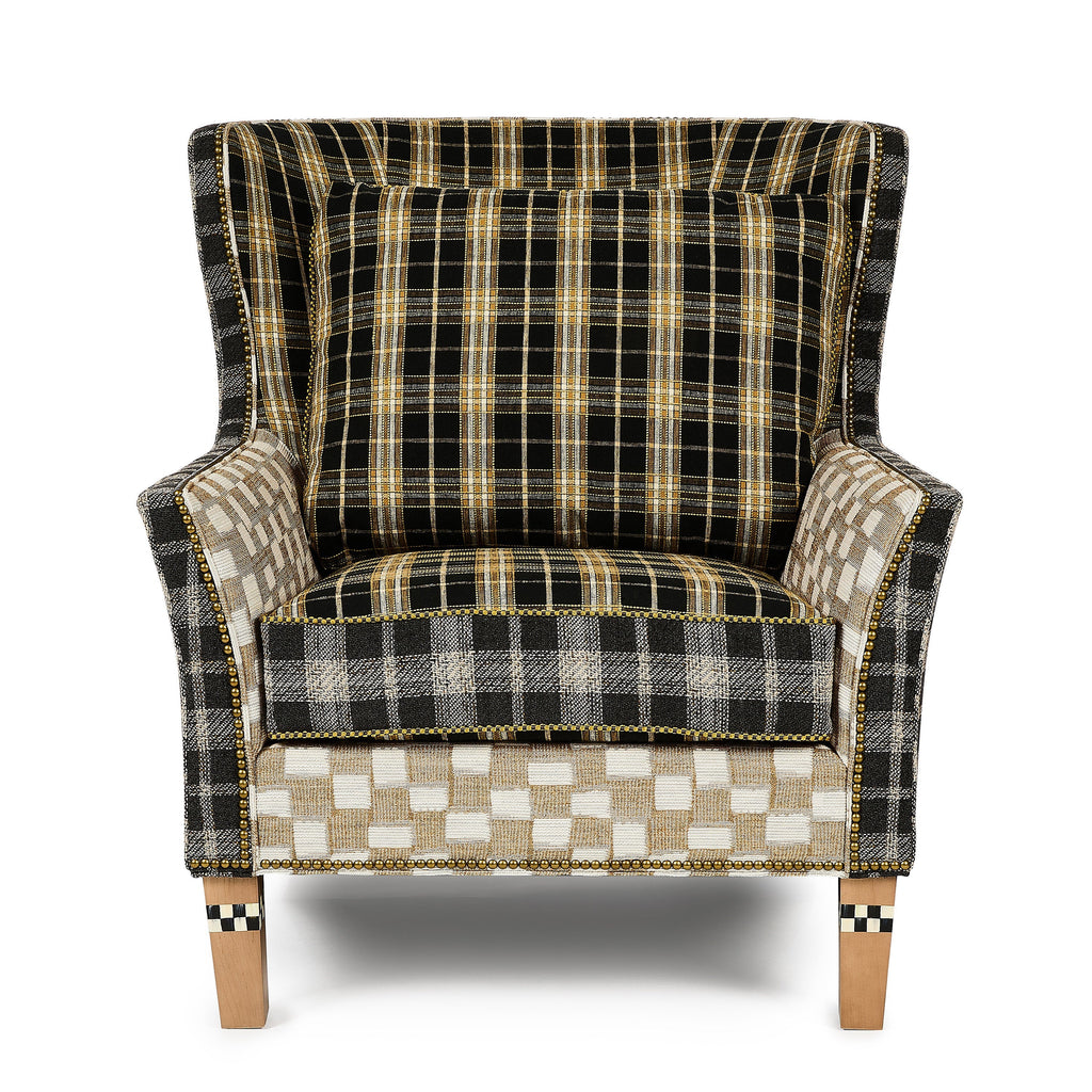 Mad for Plaid Wing Chair