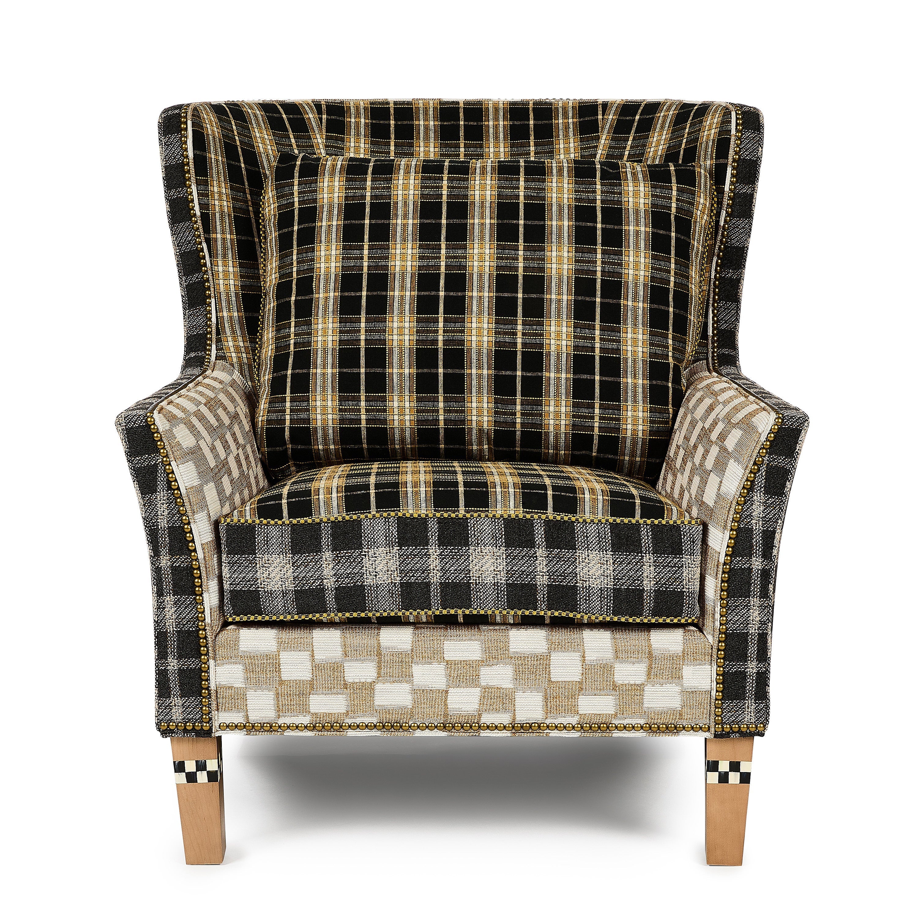 Mad for Plaid Wing Chair